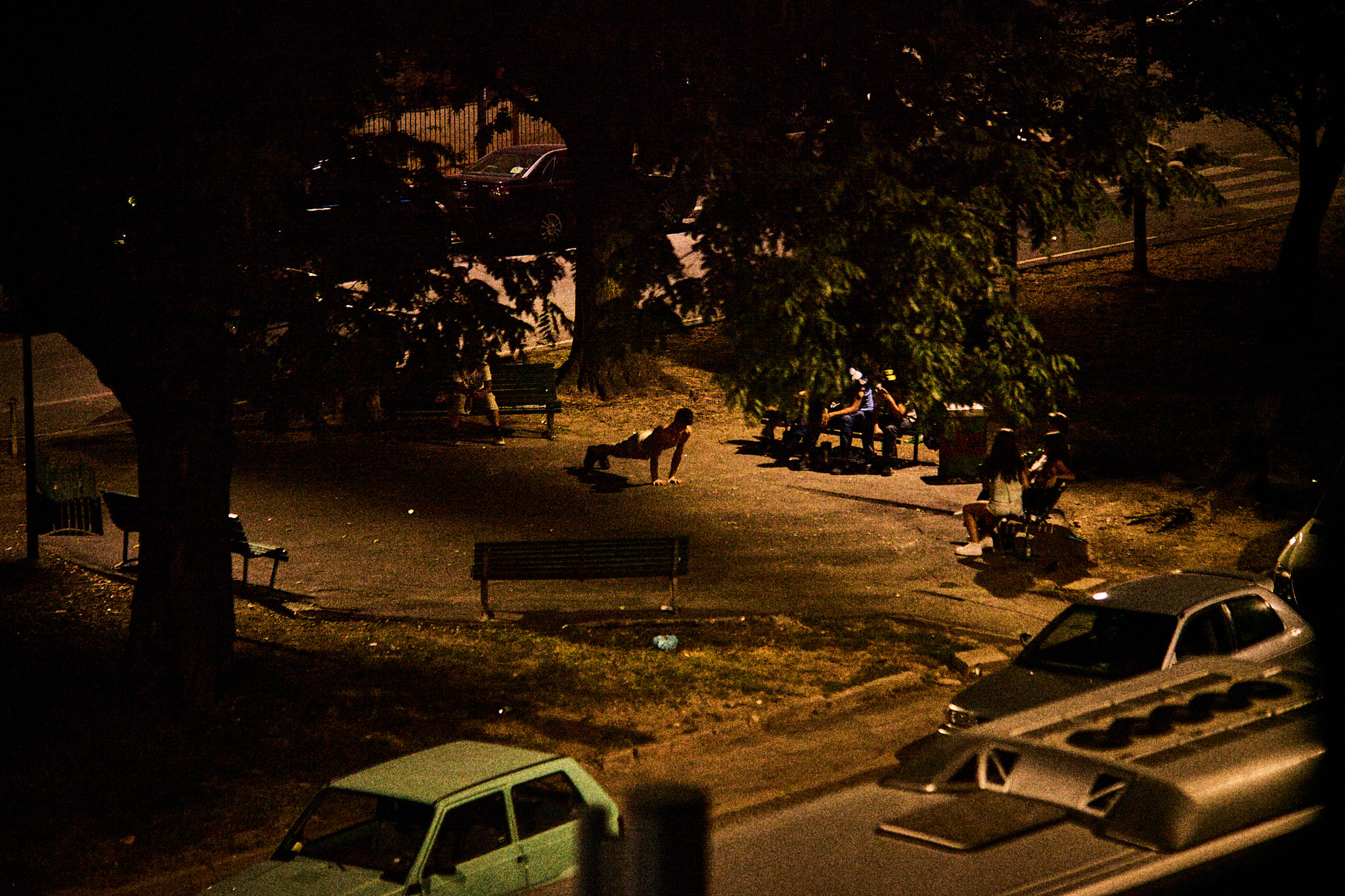 Park om natten, Milano